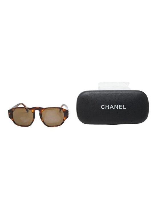 Chanel CC Logo Sunglasses Brown Acetate 1- Eyewear main image 5
